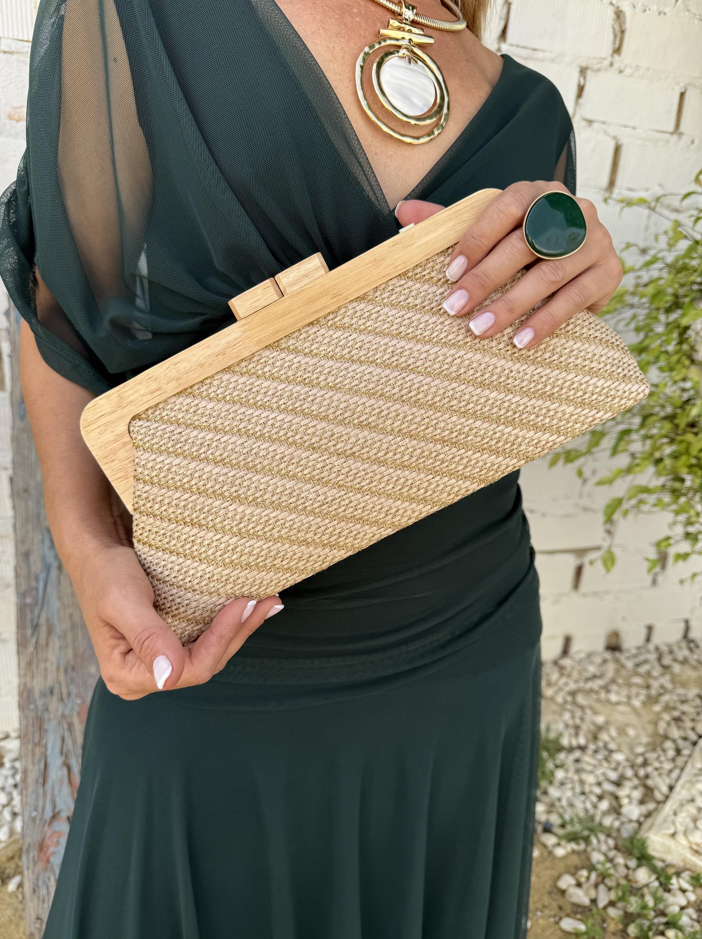 BOLSO BAGUETTE BRILLO