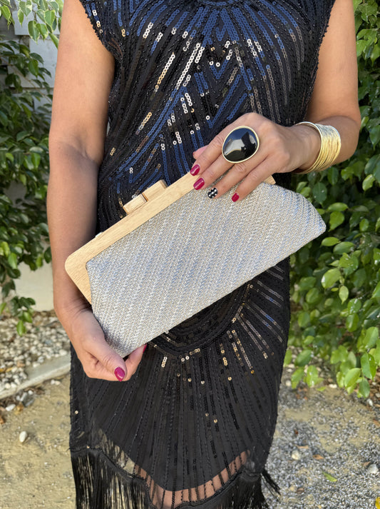 BOLSO BAGUETTE BRILLO