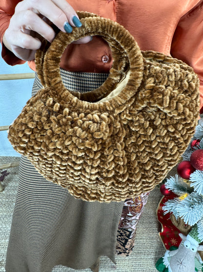 BOLSO CHENILLA ASA REDONDA
