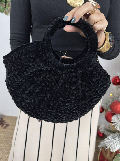 BOLSO CHENILLA ASA REDONDA