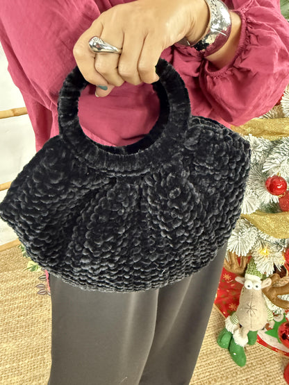 BOLSO CHENILLA ASA REDONDA