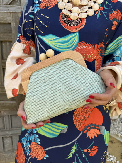 BOLSO RAFIA BOLA MADERA