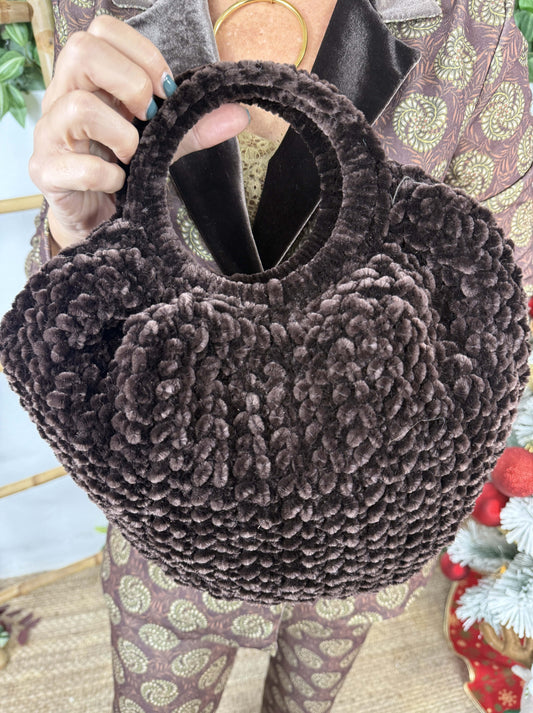 BOLSO CHENILLA ASA REDONDA
