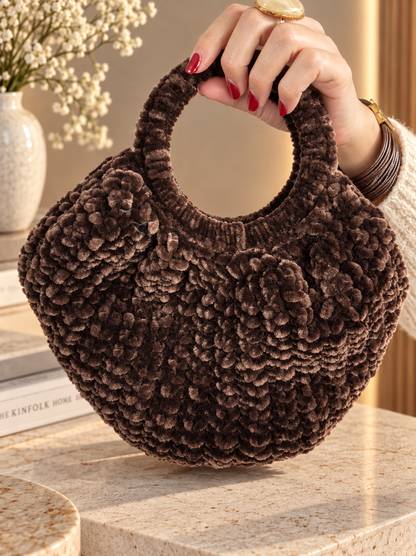 BOLSO CHENILLA ASA REDONDA