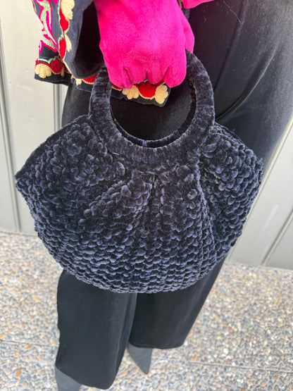BOLSO CHENILLA ASA REDONDA