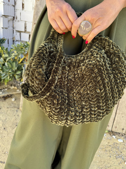 BOLSO CHENILLA ASA REDONDA