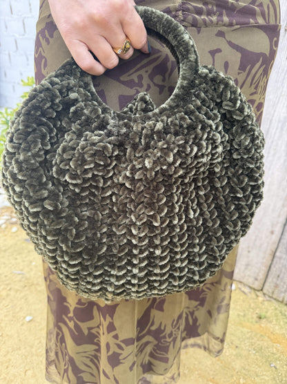 BOLSO CHENILLA ASA REDONDA