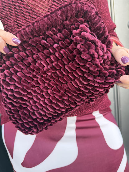 BOLSO CLUNCH CHENILLA