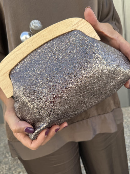 BOLSO MADERA METALIZADO