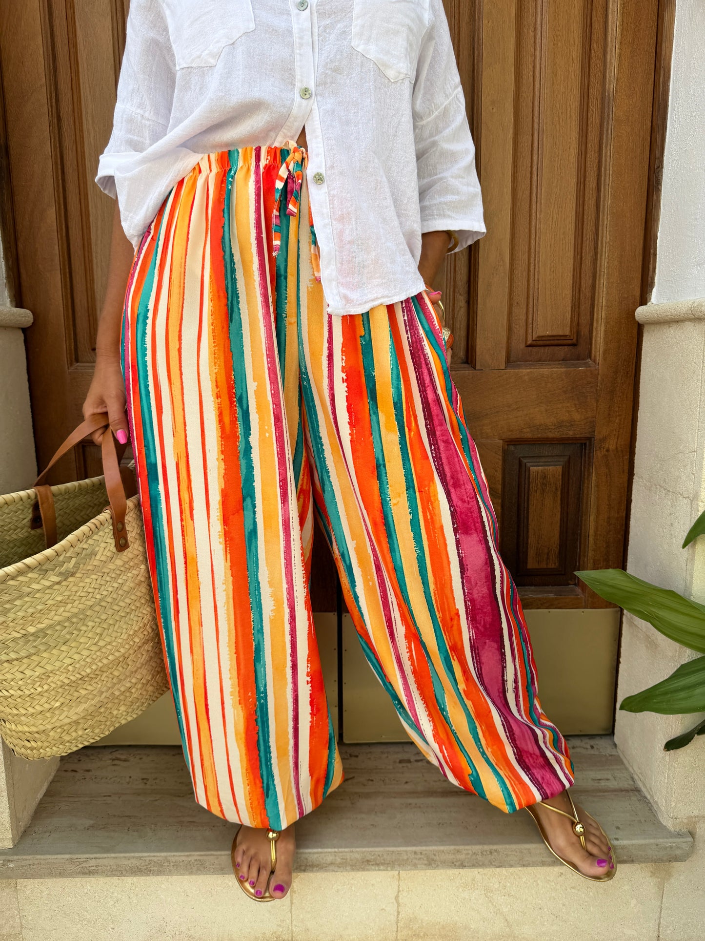 PANTALÓN BOMBACHO RAYAS