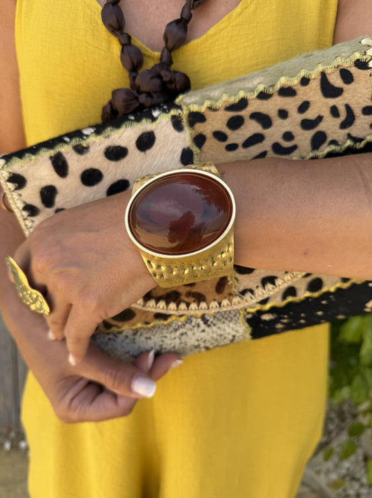 BRAZALETE DORADO PIEDRA
