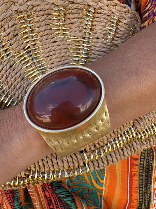 BRAZALETE DORADO PIEDRA