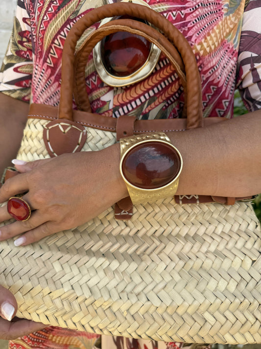 BRAZALETE DORADO PIEDRA