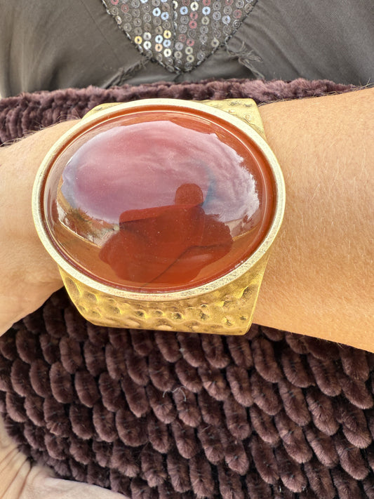 BRAZALETE DORADO PIEDRA