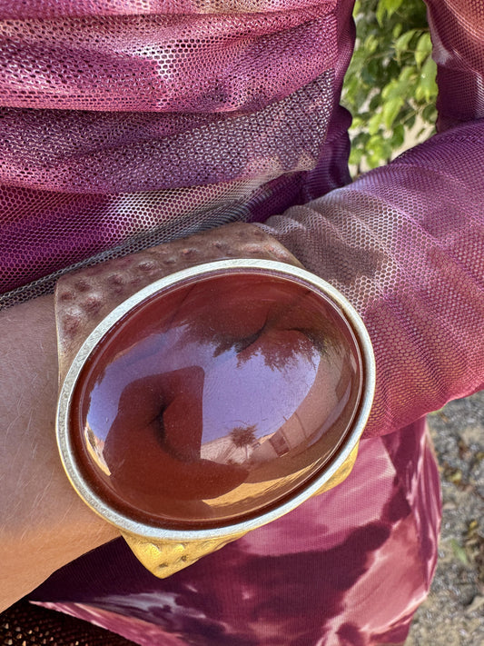 BRAZALETE DORADO PIEDRA