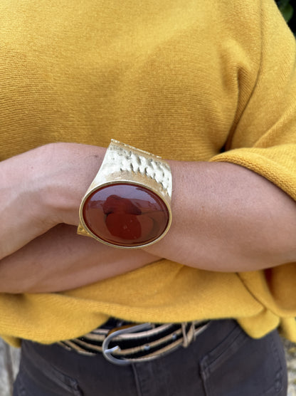 BRAZALETE DORADO PIEDRA