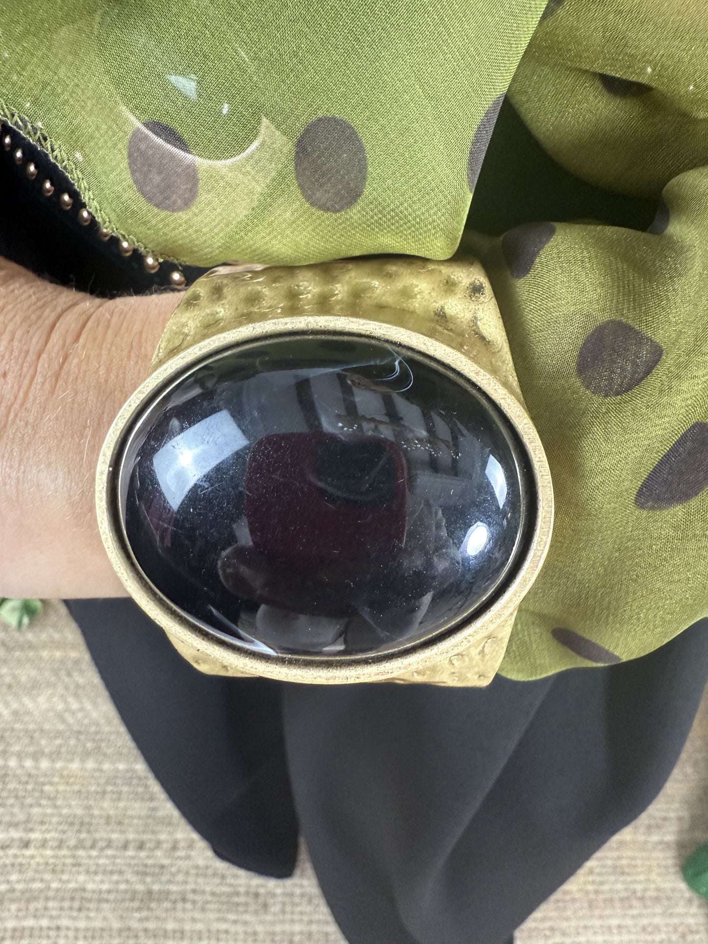 BRAZALETE DORADO PIEDRA