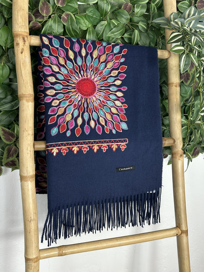 BUFANDA CASHMERE FLOR
