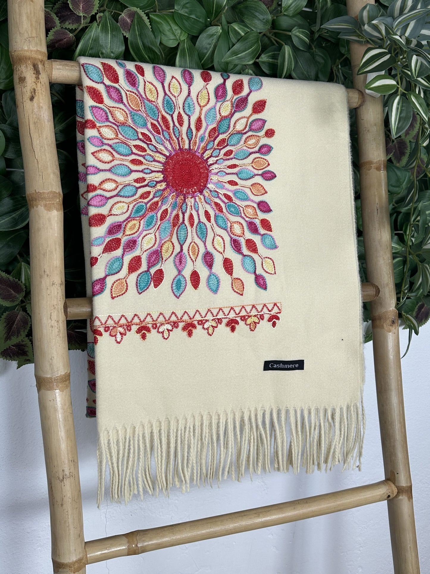 BUFANDA CASHMERE FLOR