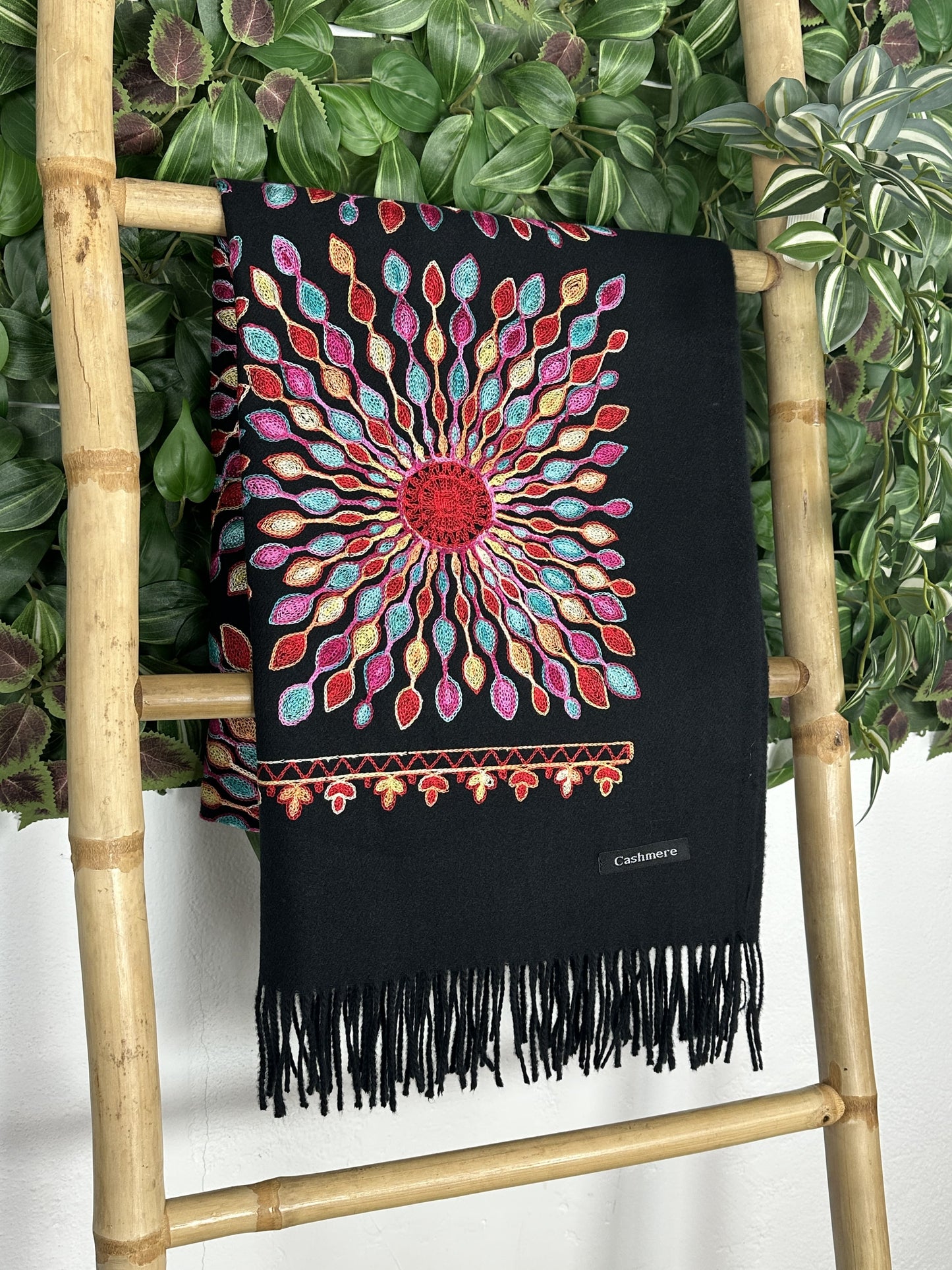 BUFANDA CASHMERE FLOR