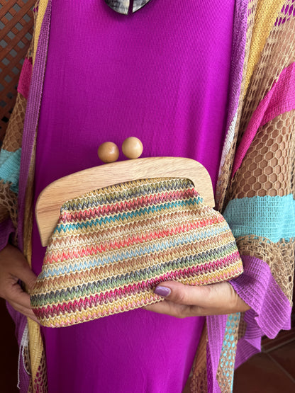 MULTICOLOR RAFFIA BAG