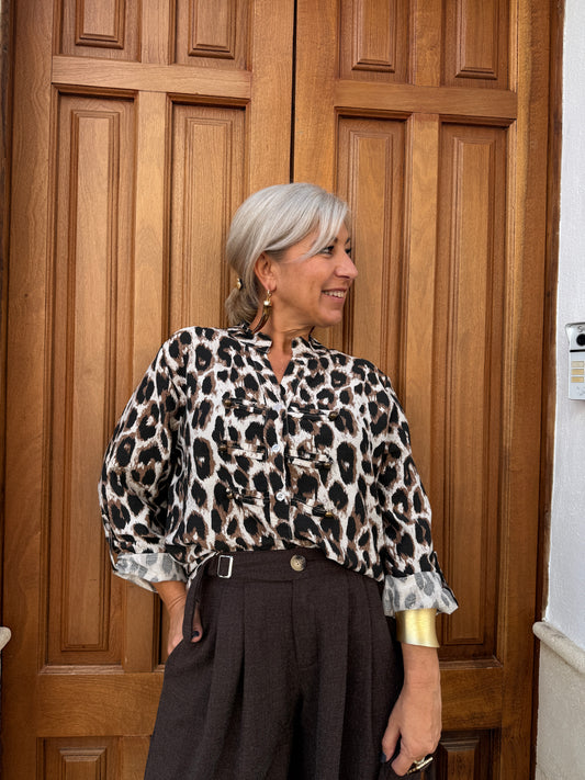 CAMISA SAFARI ANIMAL PRINT