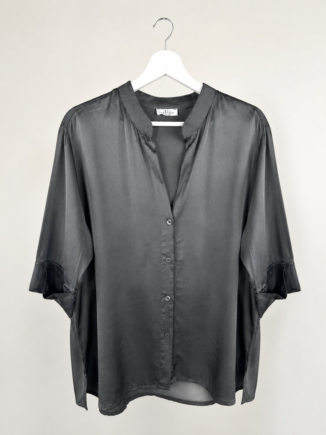 CAMISA SATINADA CUELLO MAO