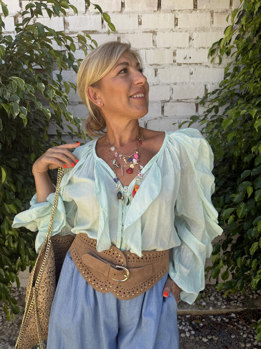 CAMISA VOLANTES LATERALES