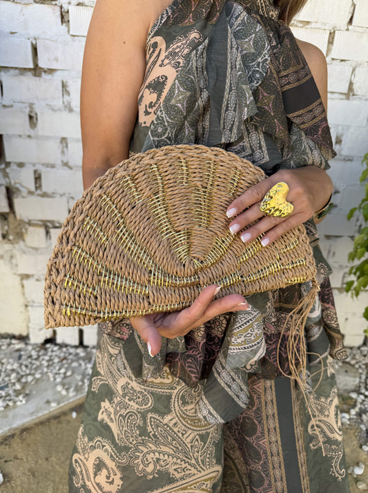 CARTERA DE MANO ABANICO
