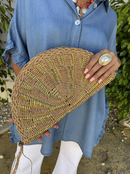 CARTERA DE MANO ABANICO