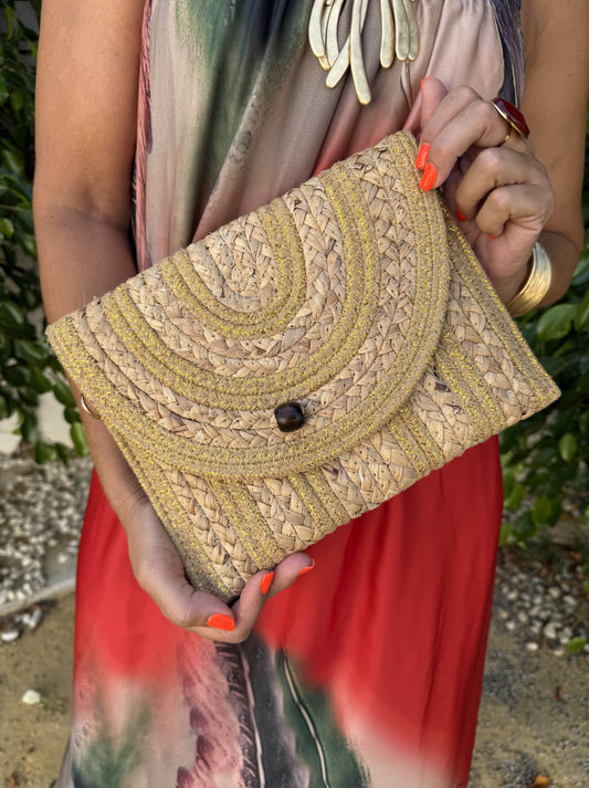 CARTERA DE MANO NATURAL