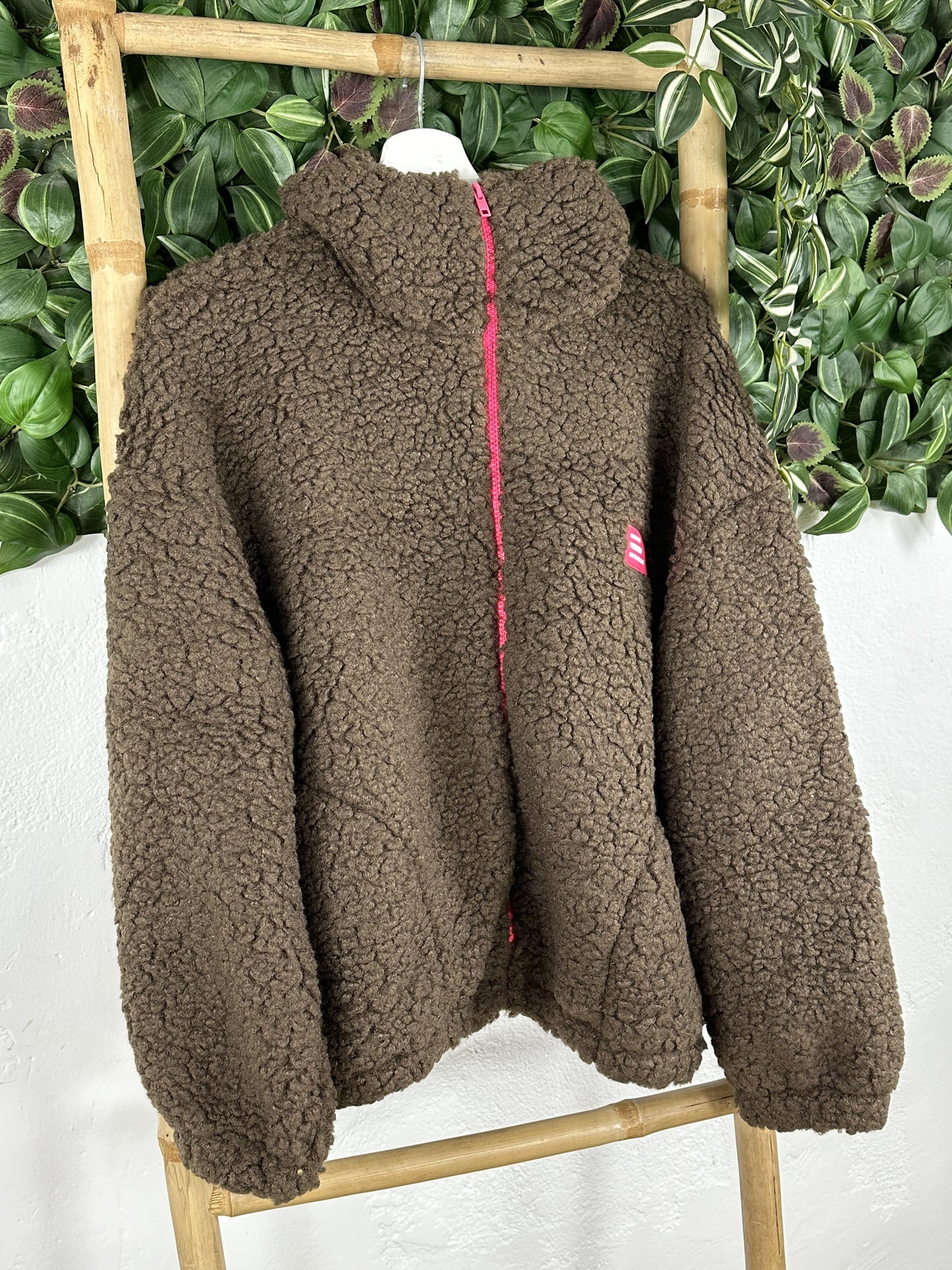 CHAQUETA BORREGUITO CREMALLERA ROSA