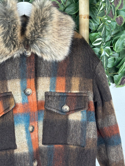 CHAQUETA CUADROS PELO