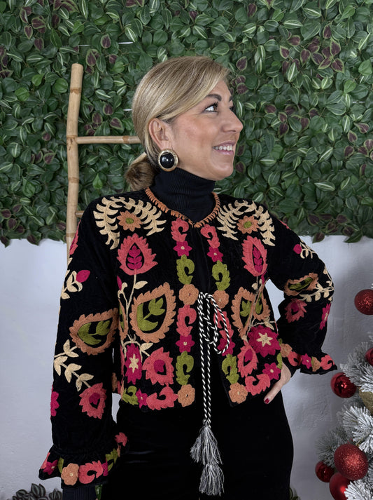 CHAQUETA VELVET BORDADA