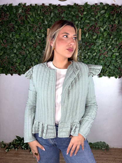 CHAQUETA ACOLCHADA VOLANTE