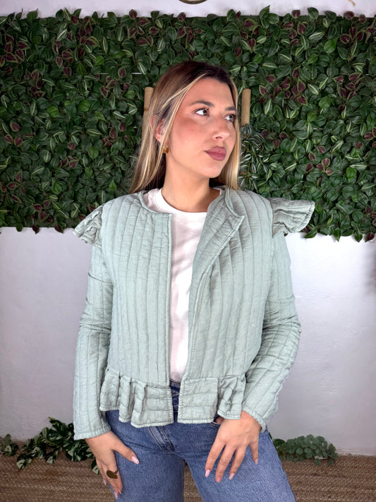 CHAQUETA ACOLCHADA VOLANTE