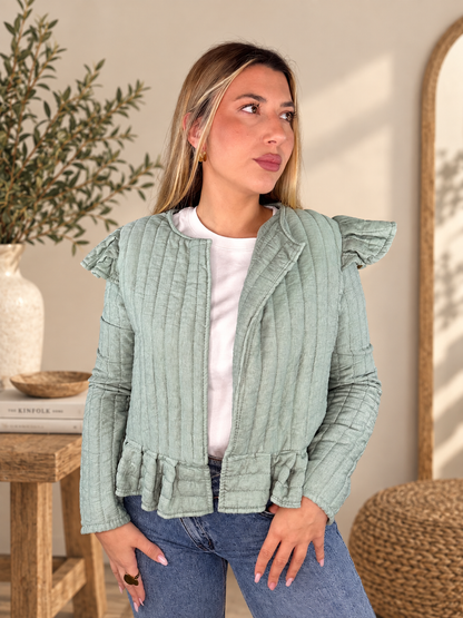 CHAQUETA ACOLCHADA VOLANTE