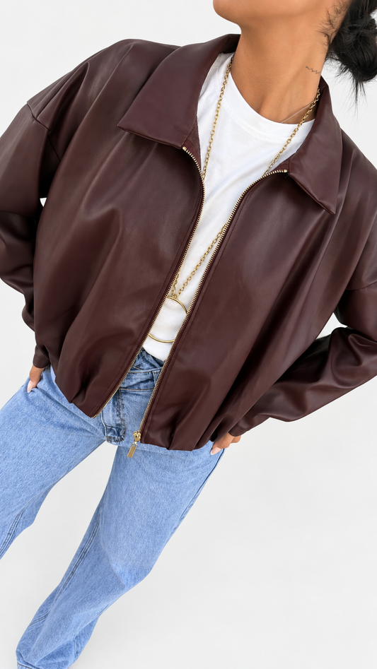 CHAQUETA BOMBER POLIPIEL