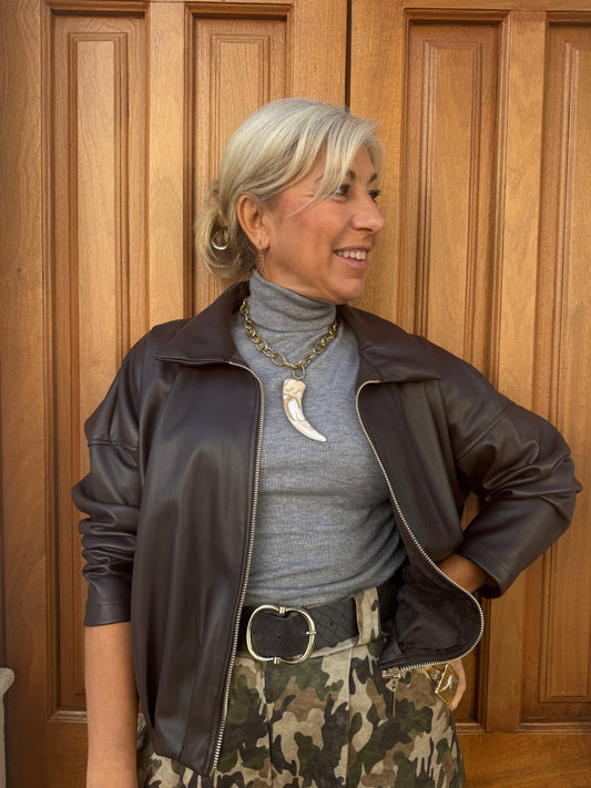 CHAQUETA BOMBER POLIPIEL