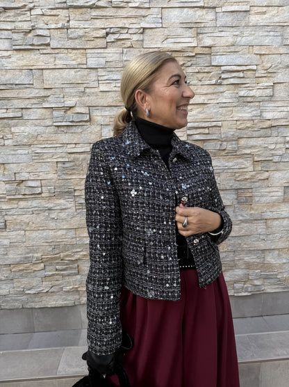 CHAQUETA TWEED LENTEJUELAS
