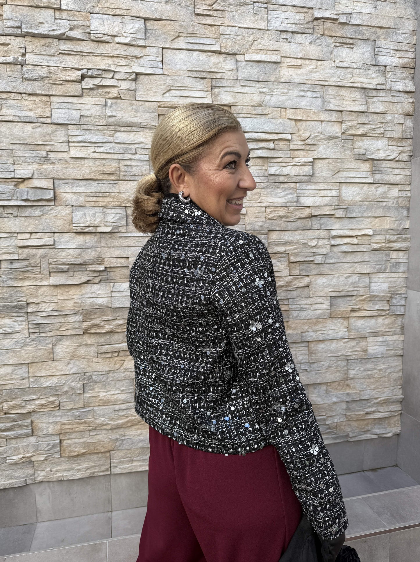 CHAQUETA TWEED LENTEJUELAS