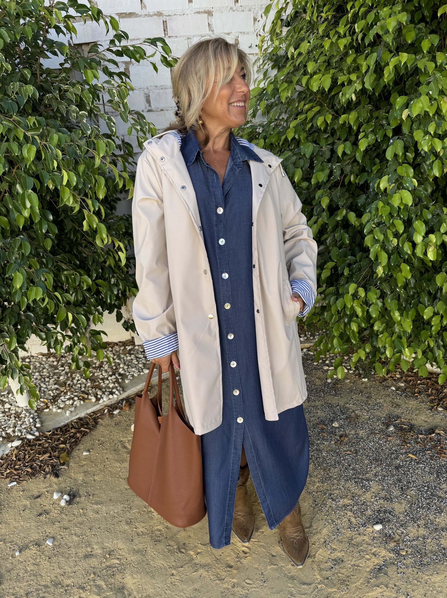 VESTIDO CAMISERO VAQUERO GOMA