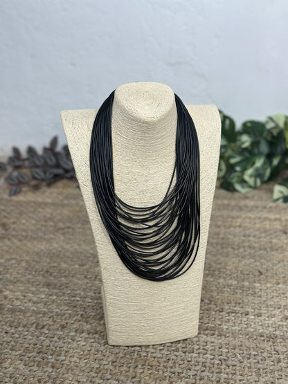 COLLAR CORDONES POLIPIEL