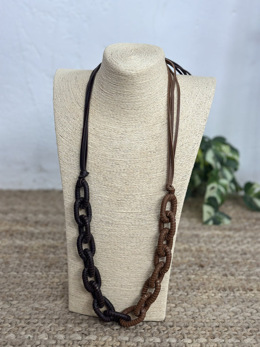 COLLAR LARGO BICOLOR