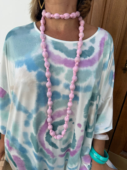 COLLAR LARGO BOLAS TELA