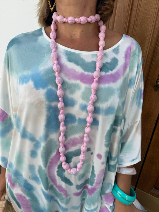 COLLAR LARGO BOLAS TELA