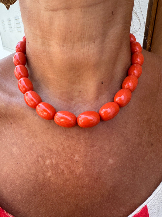 COLLAR ÁMBAR CORAL