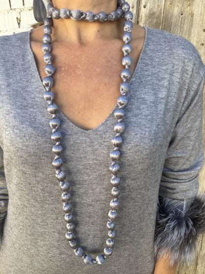 COLLAR LARGO BOLAS THIN