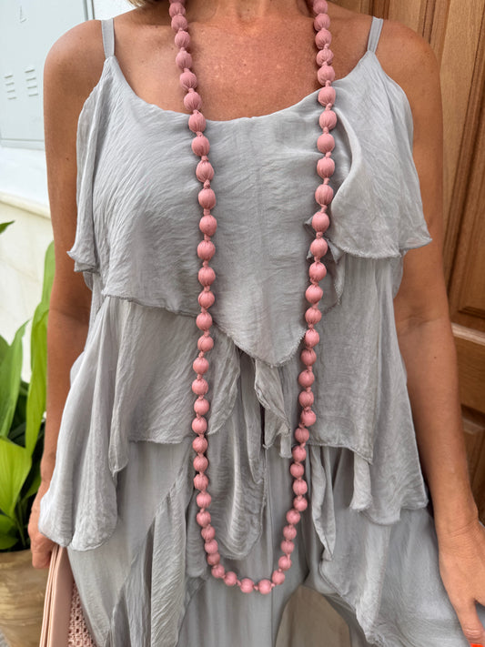 COLLAR LARGO BOLAS THIN