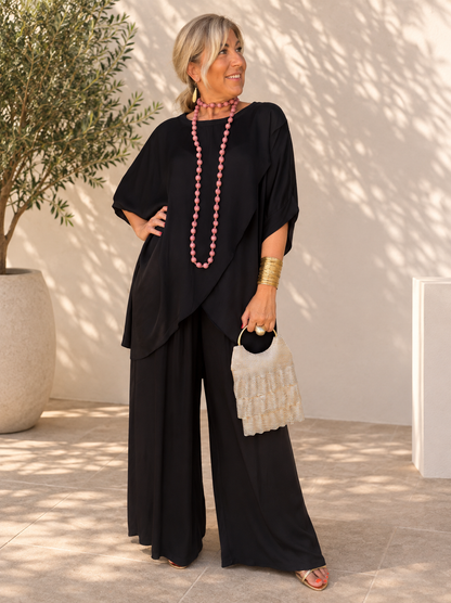 CONJUNTO SATINADO CRUZADO